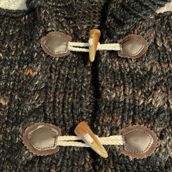 Christy Dawn inspired hand knit chunky button hooded sweater coat - Picture 2 of 13